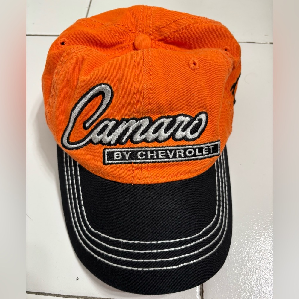 ‘67 Camaro Hat Adjustable Back By Chevrolet Orange-Black Open Road Authentic